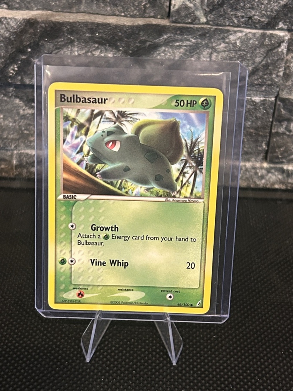 Pokemon Bulbasaur Non-Holo 46/100 from Vintage EX Crystal Guardians Set (2006)